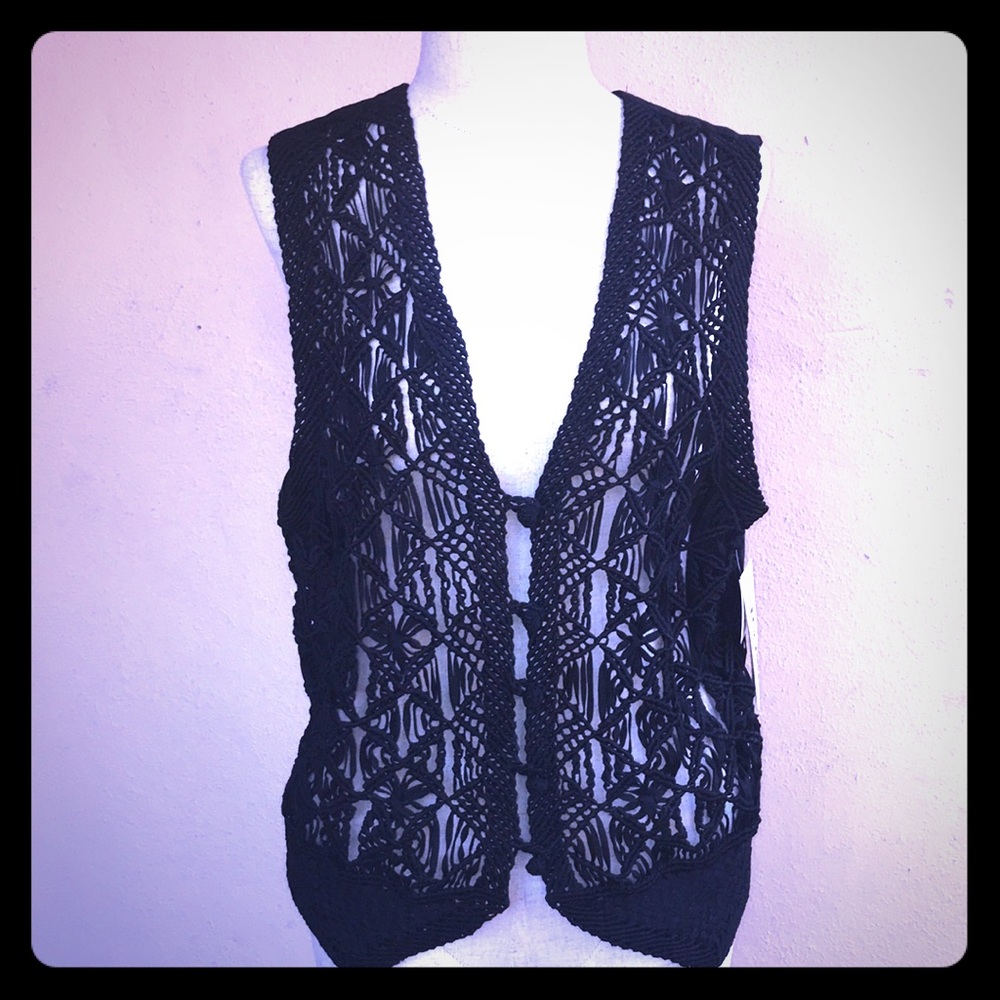 Vintage Macrame Vest !!